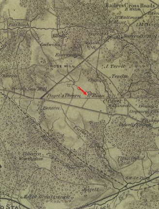 McDowell Civil War Map Showing Green Spring